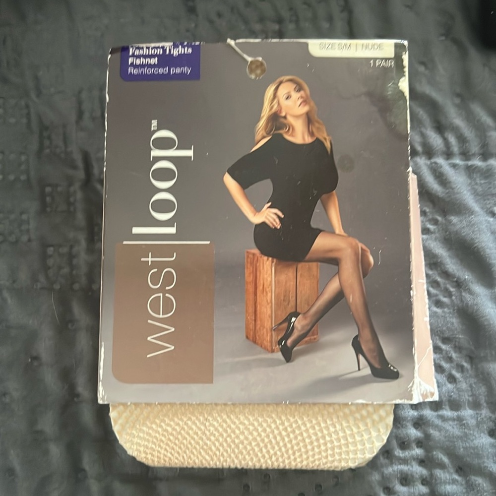 Nude fishnet stockings